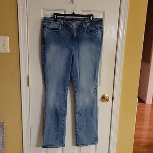 NYDJ  Light Blue MARILYN Straight Leg Jeans LIFTXTUCK